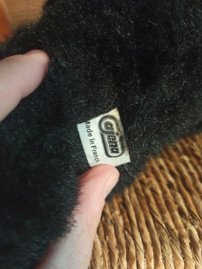 Peluche petit chat noir Ajena vintage - photo numéro 4