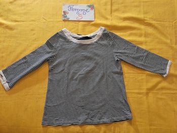 Haut marin 🤍💙 manches 3/4 Camaïeu printemps taille S