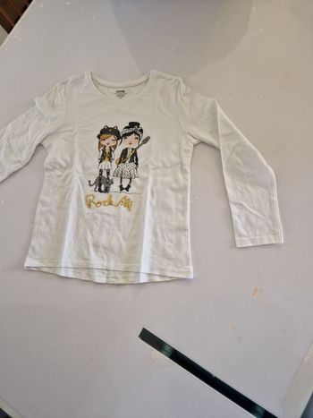 Tee-shirt manche longue blanc