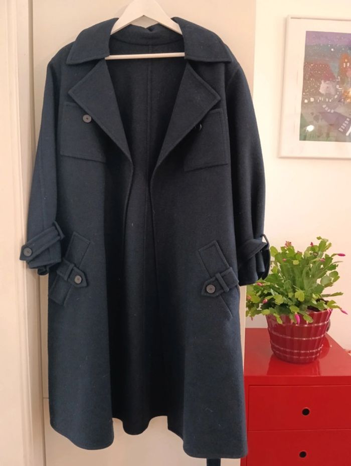 Manteau drap de laine marine taille 42 - photo numéro 7