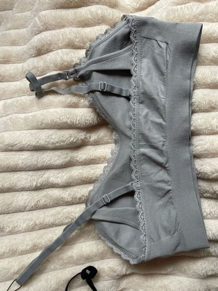 Lot de 2 brassières soutients  gorges d’allaitement noir et gris taille M - photo numéro 3