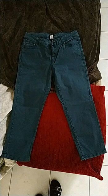 pantalon en coton coloré bleu La redoute 38