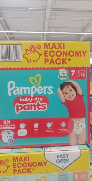 3 cartons  Pampers T7  Baby Dry Pants - Maxi Economy Pack