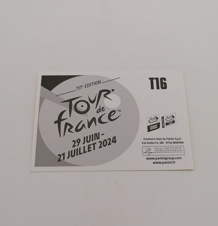 Panini Tour de France 2024 sticker N° T16. - photo numéro 3