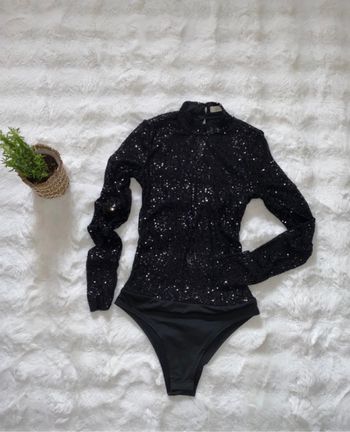 Body noir à paillettes Vera & Lucy, taille S