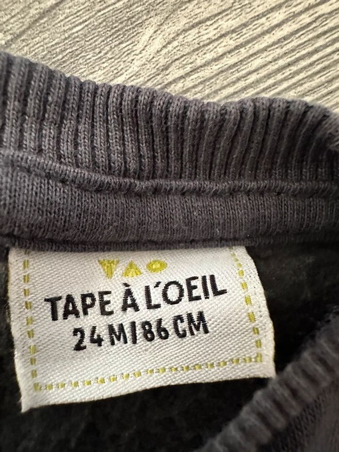 Pull gris molletonné imprimé renard bébé garçon 2 ans Tape à l’œil - photo numéro 5