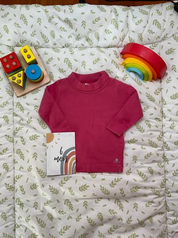 sous pull col roulé rose 6 mois domyos