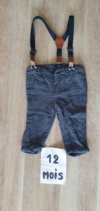 Pantalon à bretelles 12mois garçon kiabi