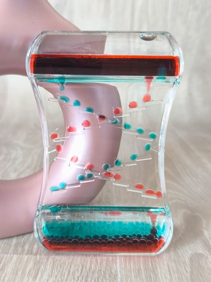 Sablier à huile double apaisant vert et rouge - photo numéro 3