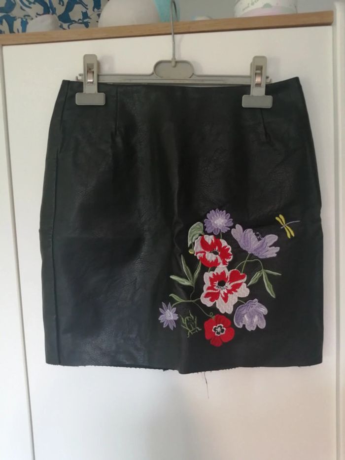 Mini jupe simili cuir