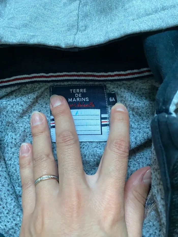 Gilet à capuche terre de marins 6 ans - photo numéro 2