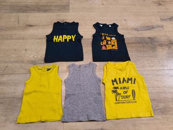 Lot de 5 débardeurs neufs 3mois