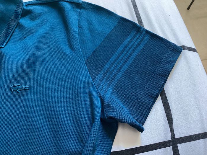 Polo Lacoste taille 4 = M ,bleu pétrole 100 % coton - photo numéro 3