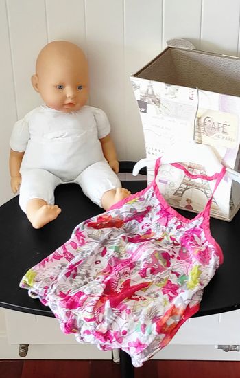 🌸 Top ras de cou fille 8 ans – Motif floral 🌸
