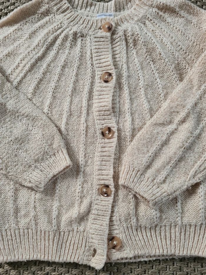 Gilet crème à boutons fille - 5 ans - photo numéro 5