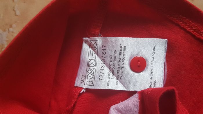 Ensemble robe-legging fille 6 mois rouge et bleu - photo numéro 4