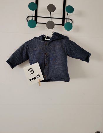 manteau à capuche - 3 mois