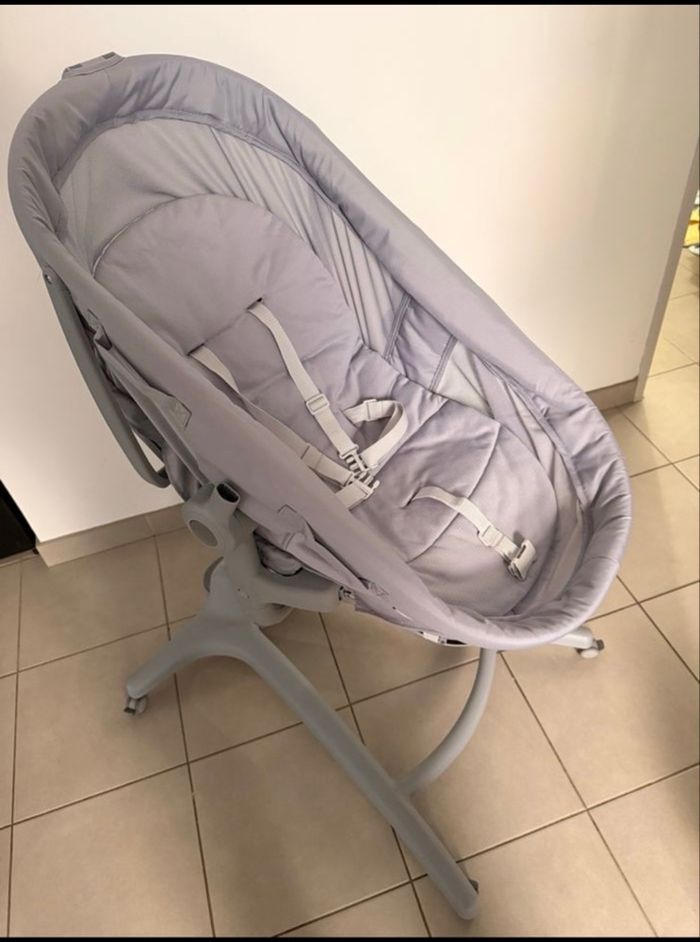 Transat Baby Hug Pro 5 en 1 Anthracite de Chicco + Kit repas Baby Hug GRIS de Chicco - photo numéro 3