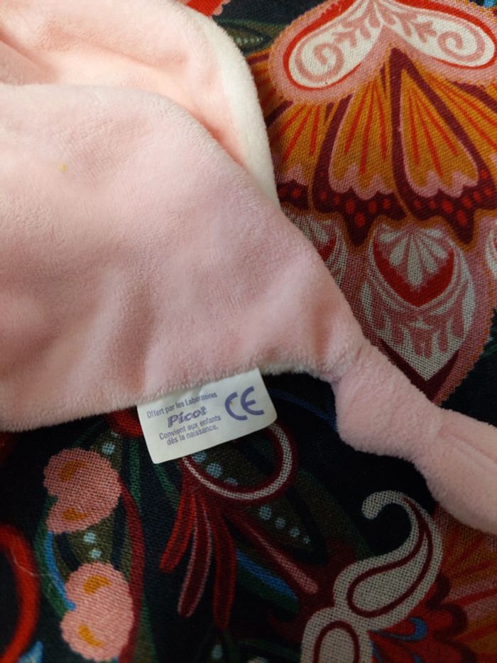 Picot - doudou plat lapin rose - photo numéro 4