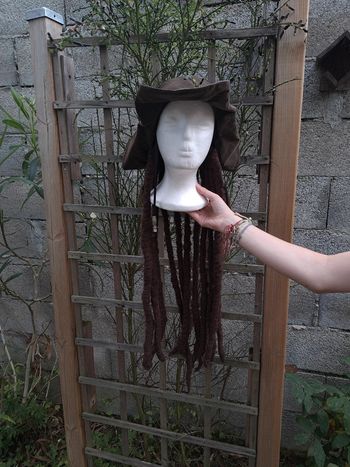 Perruque Chapeau de Pirate Jack avec Dreadlocks