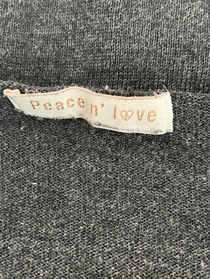 Pull gris Peace n’love M - photo numéro 4
