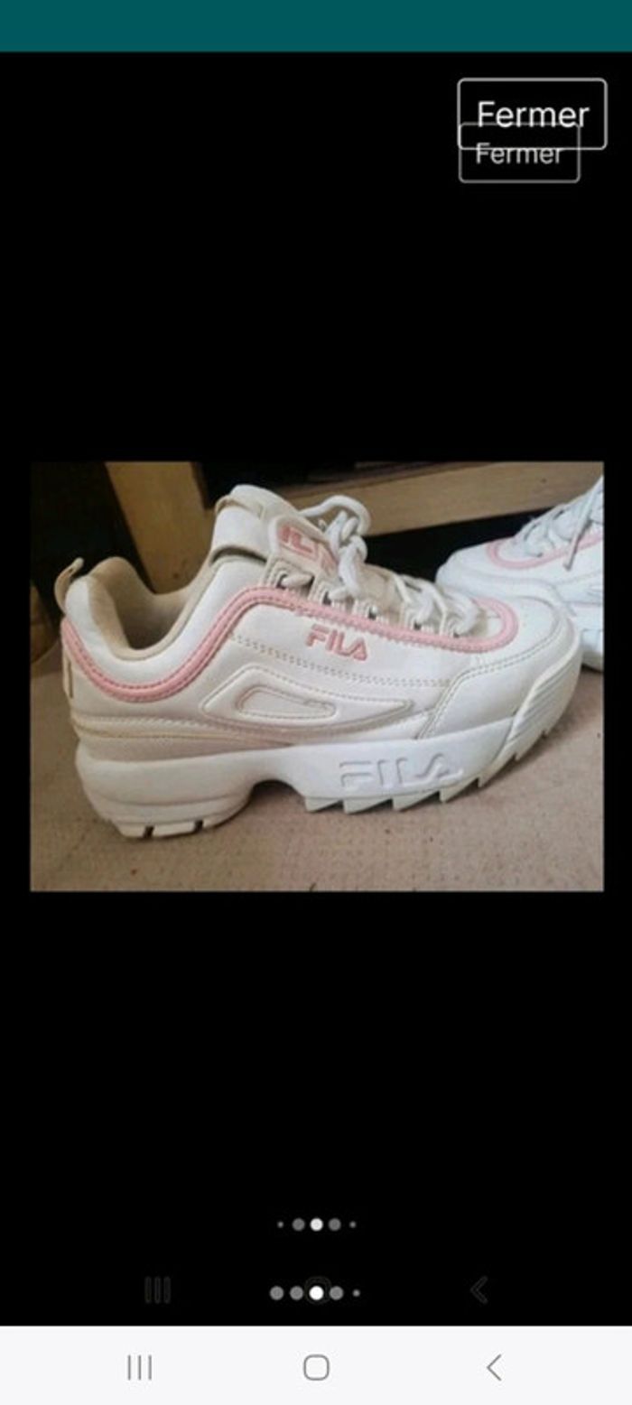 Baskets Fila 38,5 blanc rose
femme - photo numéro 6