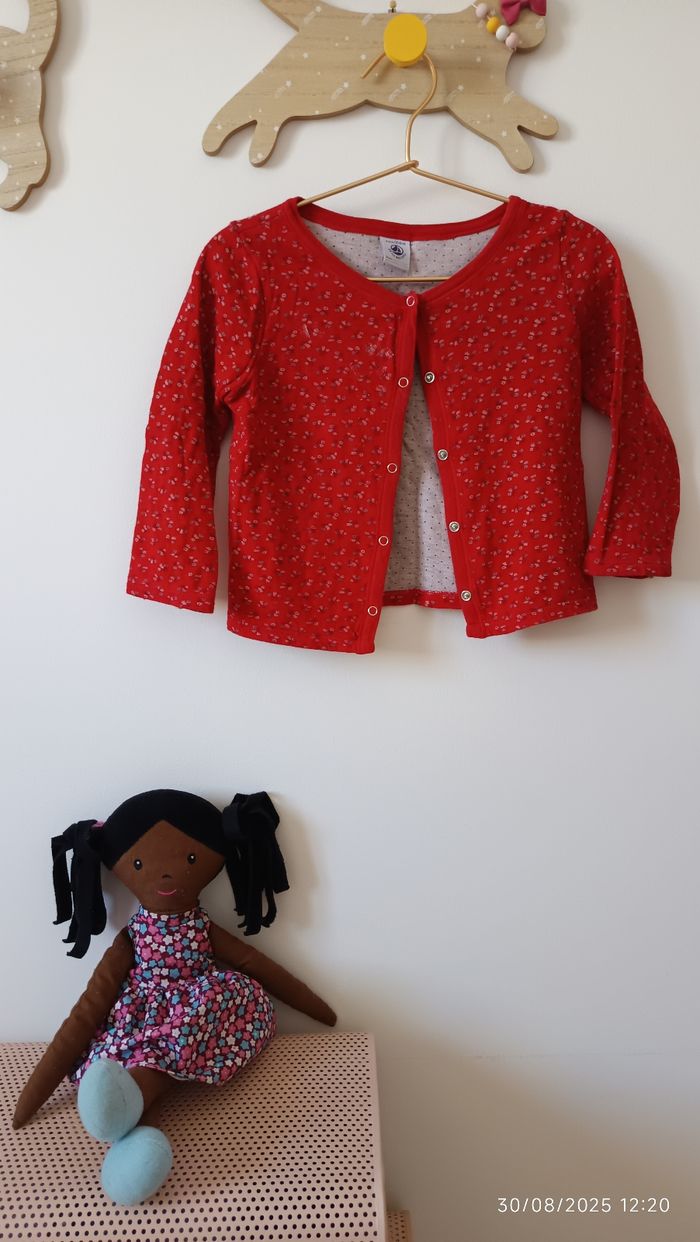 Gilet fille petit bateau