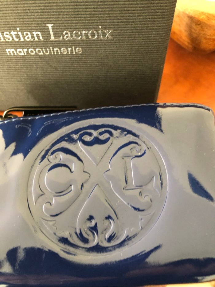 Joli porte monnaie bleu Christian Lacroix - photo numéro 3