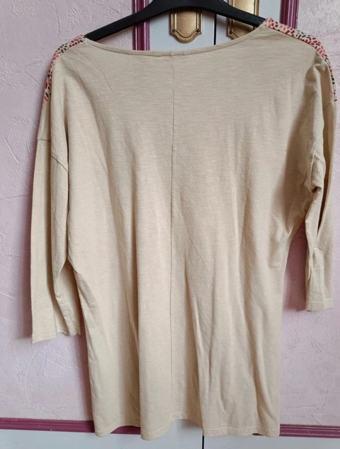 Haut Camaïeu beige imprimé T.3(40) - photo numéro 11