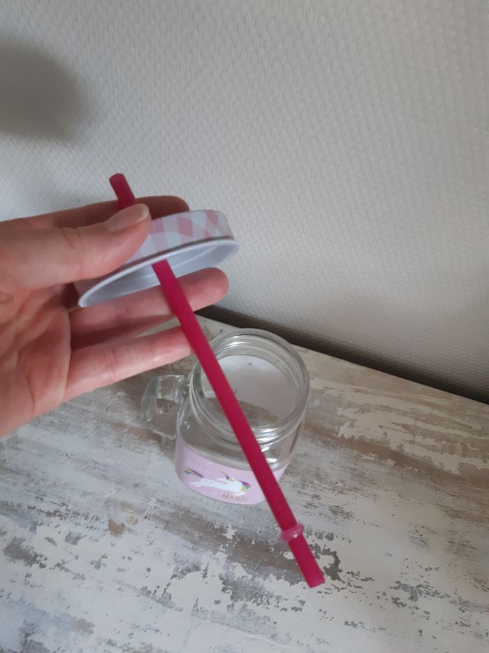 Verre licorne avec paille et couvercle - photo numéro 5