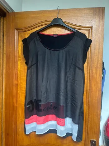 Tunique Mia Soana noir effet transparent