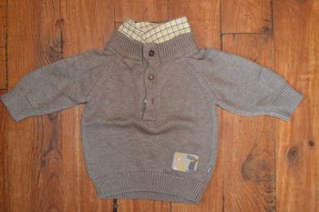 Pull effet surchemise Obaibi 3 mois