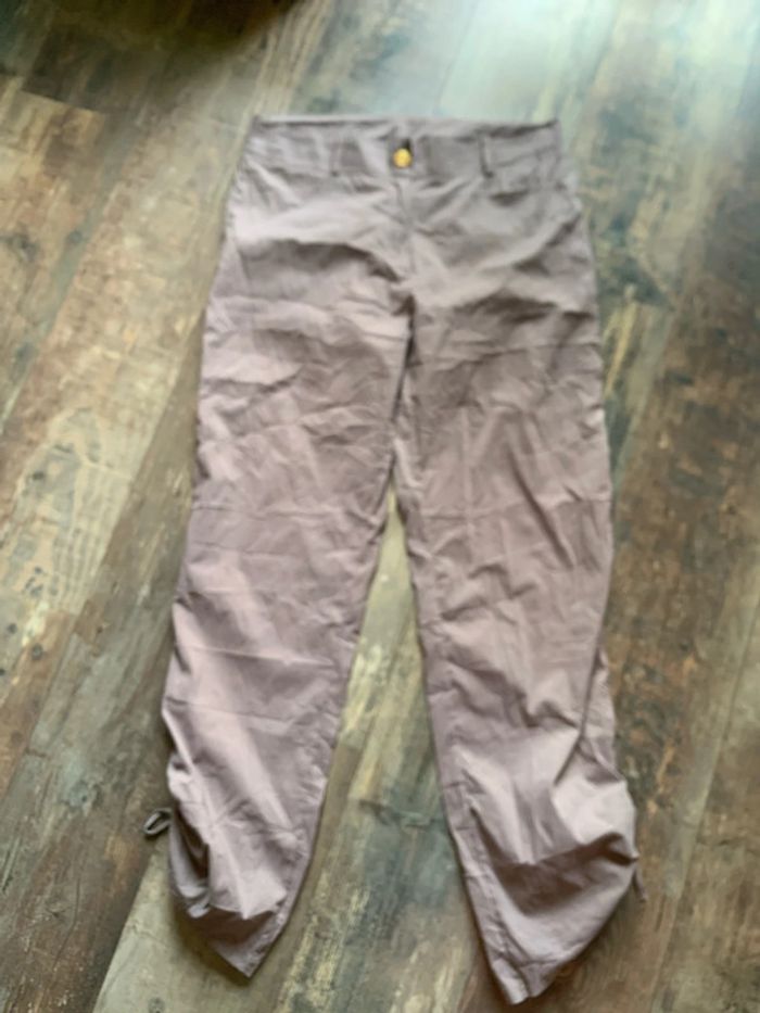 Pantalon toile rosé