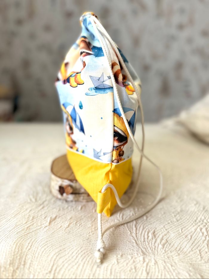 Sac à dos pochon enfant jaune - photo numéro 4