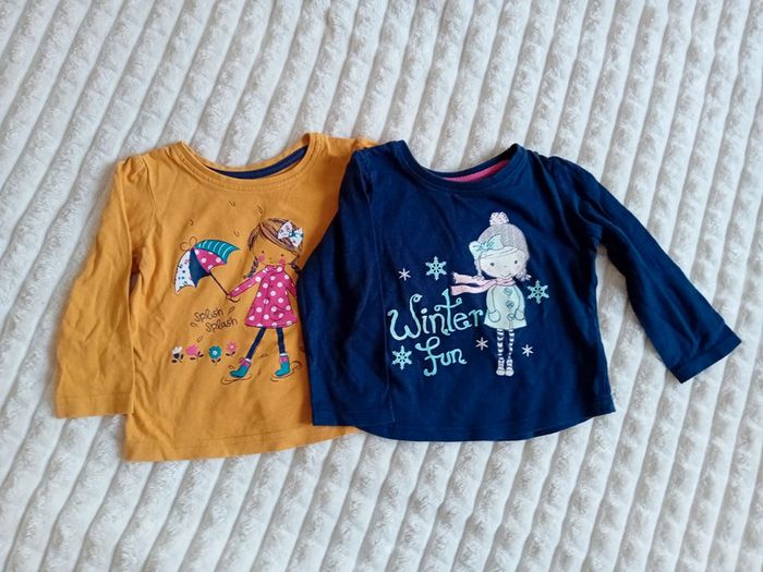 Lot 2 Tshirt ML fille 12/18mois 🌼💙