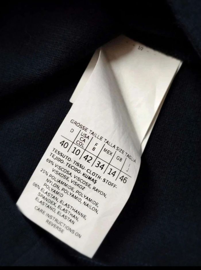 Jupe  mi-longue  Marine - Viscose  Nylon -  L  - Parfait  État - photo numéro 8