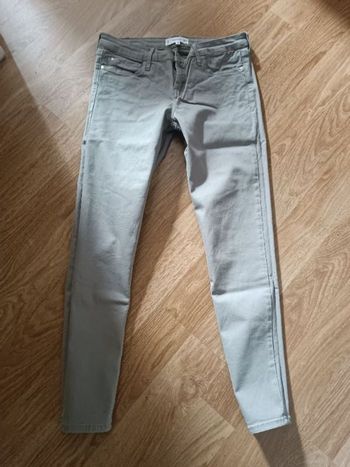 Pantalon slim gris Mango 40