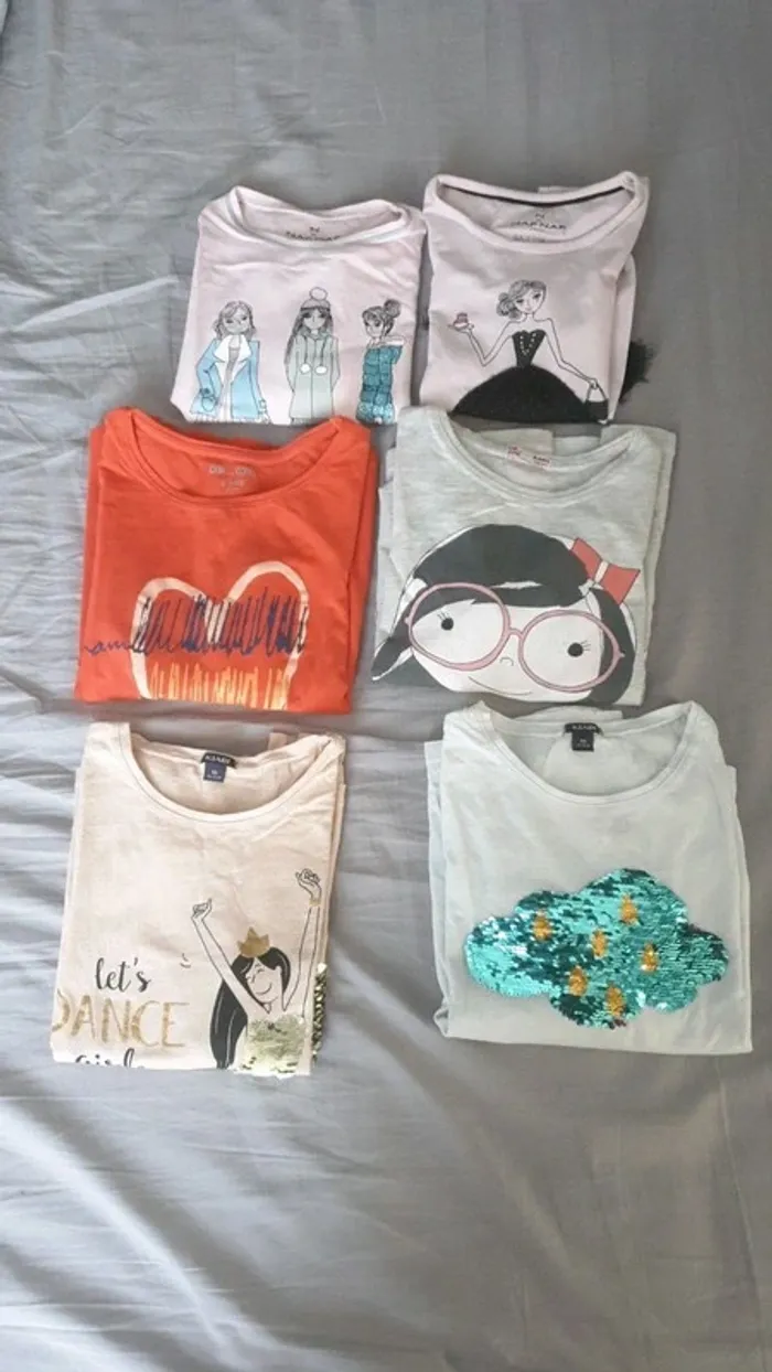 Lot de 6 Tee-shirts manches longues