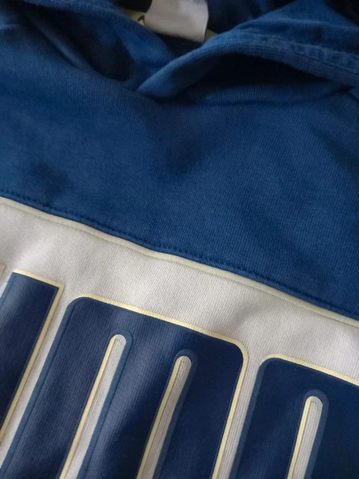 Sweat à capuche Puma bleu/blanc/noir – 9/10 ans – Bon état - photo numéro 3