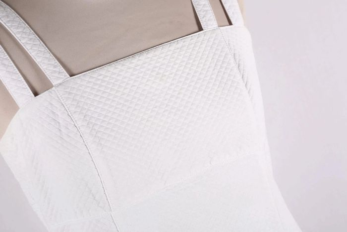 Jolie petite robe vintage 80-90's Rodier en coton gaufré - Taille 34 à 36 (#240249) - photo numéro 3