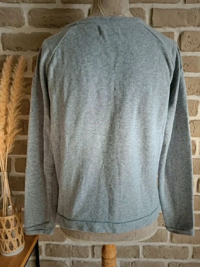Sweat gris à dentelle blanche La Redoute S 36 - photo numéro 8