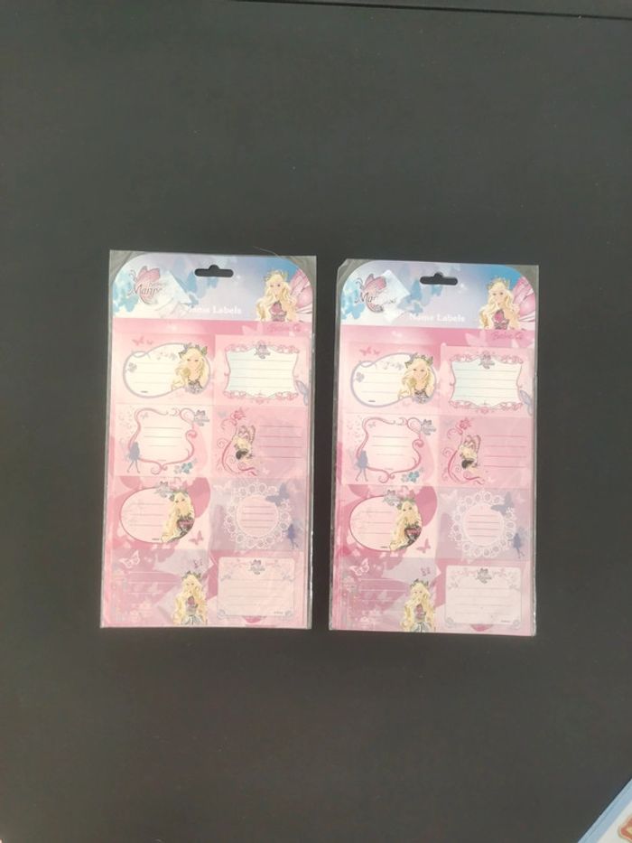 Étiquettes scolaires Barbie - photo numéro 2