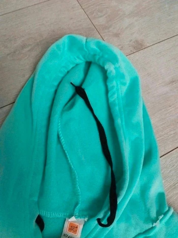 Sweat-shirt à capuche turquoise Pink - photo numéro 4