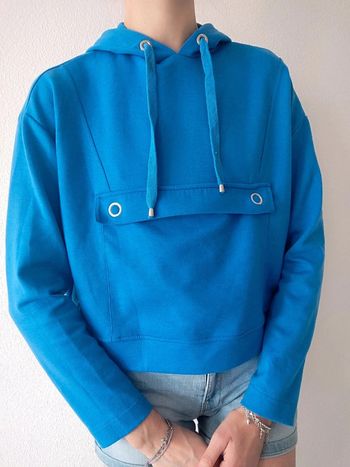 Sweat capuche bleu / Stradivarius - 38/M