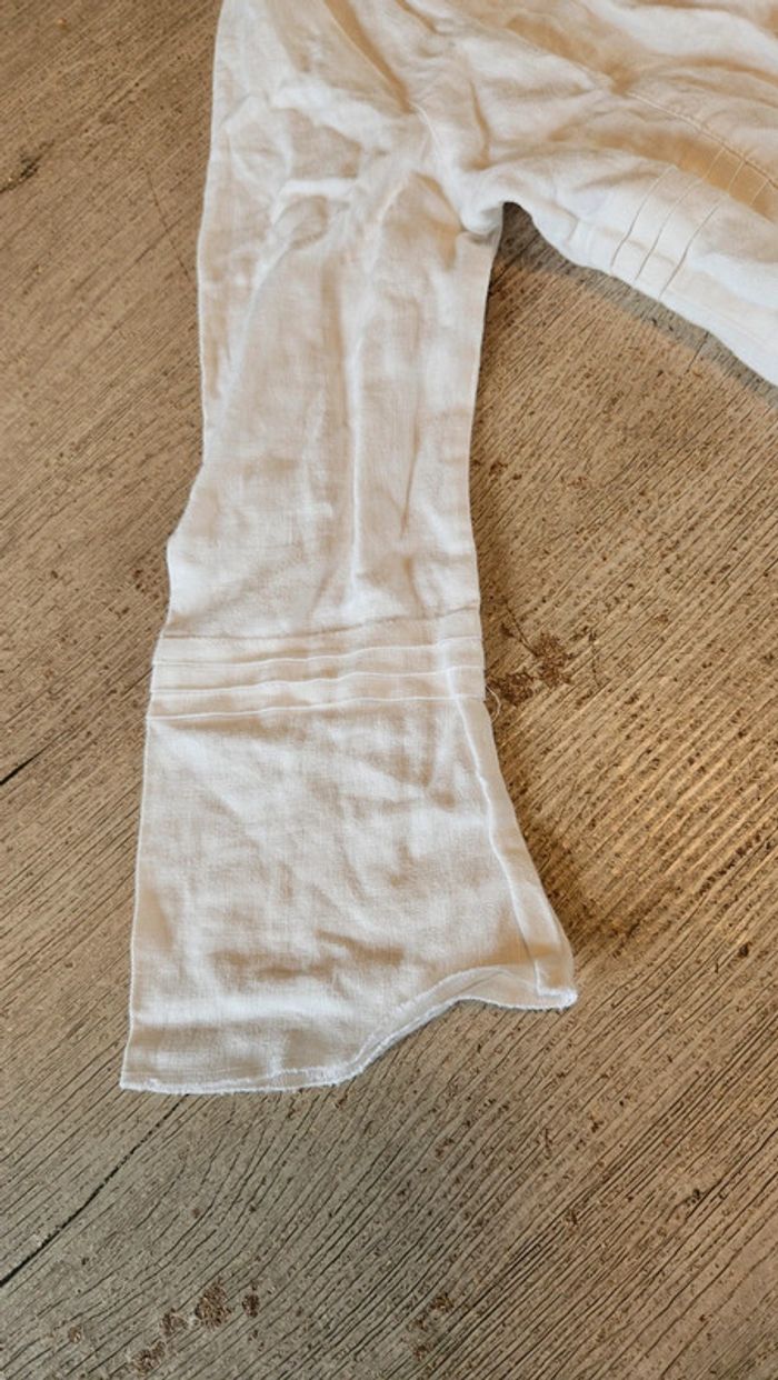 Gilet habilé blanc à manches longues, en lin, Gymp, 8 ans - photo numéro 3