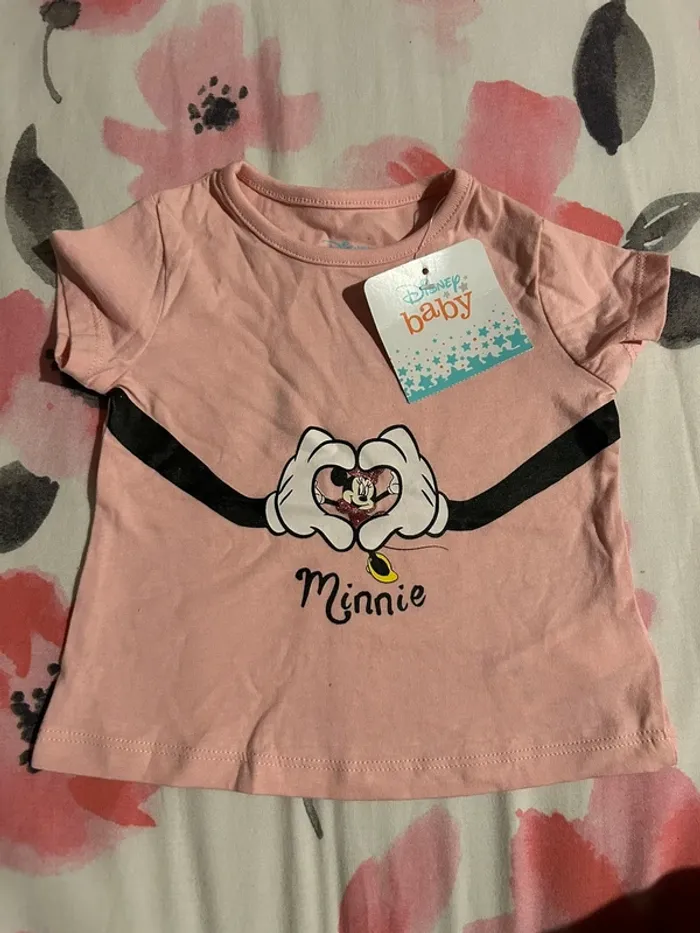 Tee shirt été cœur Minnie