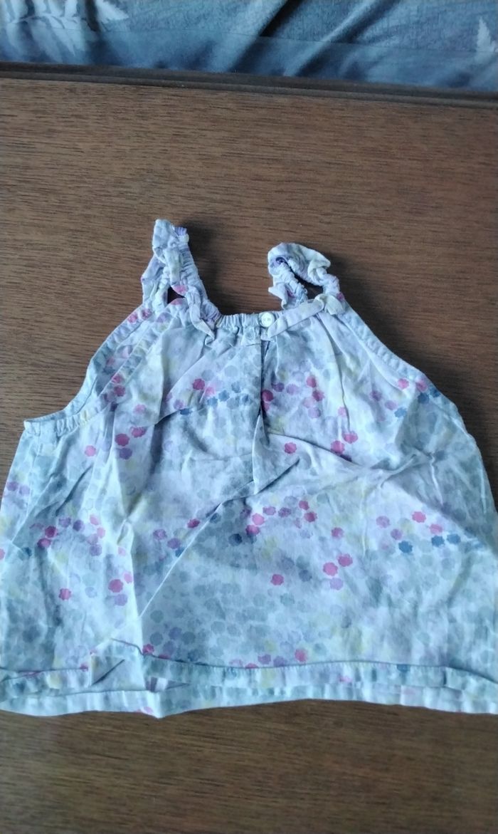 Débardeur à bretelles , des points de divers couleurs , Obaibi , 3M 60cm - photo numéro 2