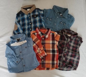 Lot de 5 chemises manches longues