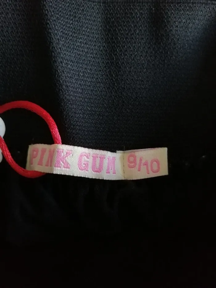 Jupe à volants noire à pois blancs élastique à la taille / pink gum / (9-10ans) - photo numéro 2