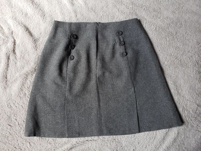 Jupe gris chiné taille 36
